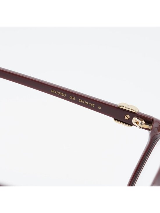 Gucci GG1075O 006 Eyeglasses Burgundy 54mm Square Frame main image 6